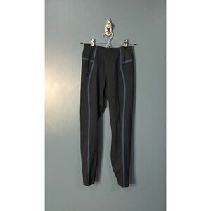 NWT Nike One Dri-FIT Womens High-Rise 7/8 Leggings Black W/ Blue Trim Size M NWT